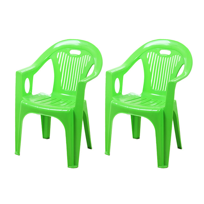Contemporary Stacking Slat Back Dining Arm Chairs Plastic Dining Side Chair for Home Use Green 2 Piece Set Clearhalo ' kitchen&dining_furn' 'Dining Chairs' 'Dining Tables & Seating' 'dining_chair' 'furn' 'furn_dining_chair' 'Furniture' 'furniture_dining_chair' 'Kitchen & Dining Furniture' 'kitchen' 4130542