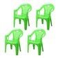 Contemporary Stacking Slat Back Dining Arm Chairs Plastic Dining Side Chair for Home Use Green 4 Piece Set Clearhalo ' kitchen&dining_furn' 'Dining Chairs' 'Dining Tables & Seating' 'dining_chair' 'furn' 'furn_dining_chair' 'Furniture' 'furniture_dining_chair' 'Kitchen & Dining Furniture' 'kitchen' 4130543