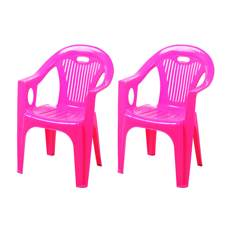 Contemporary Stacking Slat Back Dining Arm Chairs Plastic Dining Side Chair for Home Use Red 2 Piece Set Clearhalo ' kitchen&dining_furn' 'Dining Chairs' 'Dining Tables & Seating' 'dining_chair' 'furn' 'furn_dining_chair' 'Furniture' 'furniture_dining_chair' 'Kitchen & Dining Furniture' 'kitchen' 4130545