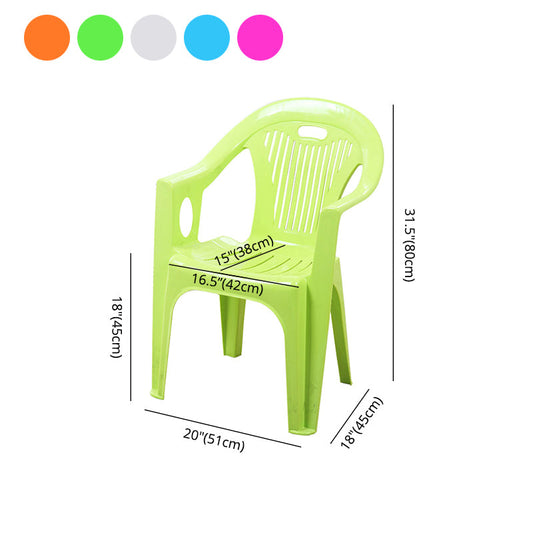 Contemporary Stacking Slat Back Dining Arm Chairs Plastic Dining Side Chair for Home Use Clearhalo ' kitchen&dining_furn' 'Dining Chairs' 'Dining Tables & Seating' 'dining_chair' 'furn' 'furn_dining_chair' 'Furniture' 'furniture_dining_chair' 'Kitchen & Dining Furniture' 'kitchen' 4130550