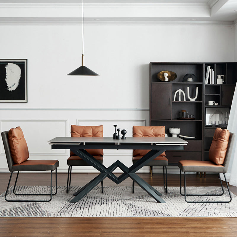 Minimalist Style Luxury Leather Dining Chairs Solid Back Upholstered Chairs Clearhalo ' kitchen&dining_furn' 'Dining Chairs' 'Dining Tables & Seating' 'dining_chair' 'furn' 'furn_dining_chair' 'Furniture' 'furniture_dining_chair' 'Kitchen & Dining Furniture' 'kitchen' 4130569