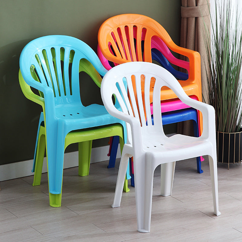 Minimalist Style Slat Back Chair Plastic Stacking Dining Side Chairs for Home Clearhalo ' kitchen&dining_furn' 'Dining Chairs' 'Dining Tables & Seating' 'dining_chair' 'furn' 'furn_dining_chair' 'Furniture' 'furniture_dining_chair' 'Kitchen & Dining Furniture' 'kitchen' 4130577