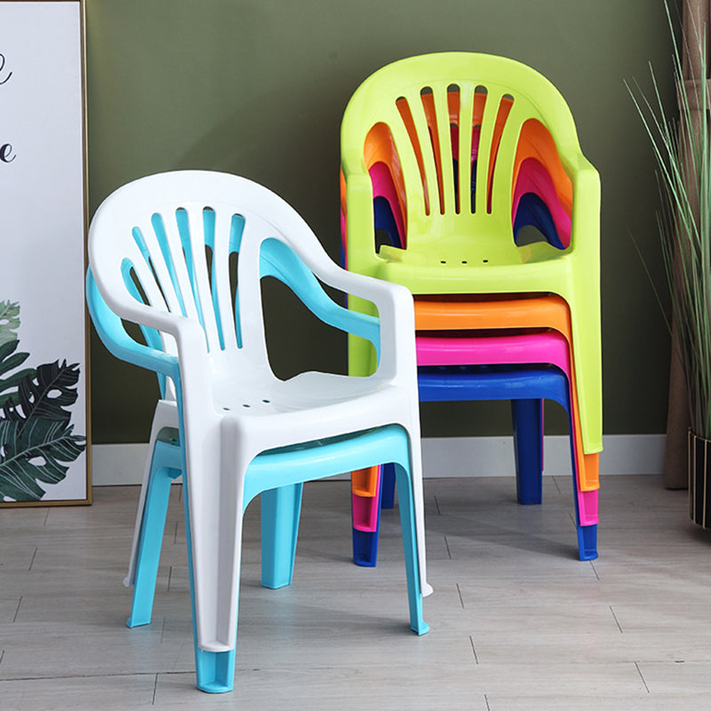 Minimalist Style Slat Back Chair Plastic Stacking Dining Side Chairs for Home Clearhalo ' kitchen&dining_furn' 'Dining Chairs' 'Dining Tables & Seating' 'dining_chair' 'furn' 'furn_dining_chair' 'Furniture' 'furniture_dining_chair' 'Kitchen & Dining Furniture' 'kitchen' 4130579