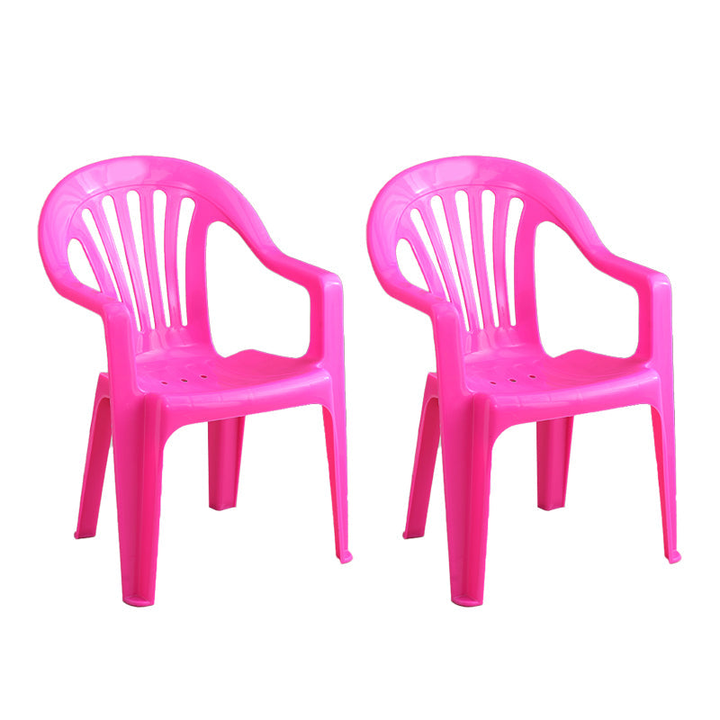 Minimalist Style Slat Back Chair Plastic Stacking Dining Side Chairs for Home Red 2 Piece Set Clearhalo ' kitchen&dining_furn' 'Dining Chairs' 'Dining Tables & Seating' 'dining_chair' 'furn' 'furn_dining_chair' 'Furniture' 'furniture_dining_chair' 'Kitchen & Dining Furniture' 'kitchen' 4130580