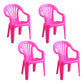 Minimalist Style Slat Back Chair Plastic Stacking Dining Side Chairs for Home Red 4 Piece Set Clearhalo ' kitchen&dining_furn' 'Dining Chairs' 'Dining Tables & Seating' 'dining_chair' 'furn' 'furn_dining_chair' 'Furniture' 'furniture_dining_chair' 'Kitchen & Dining Furniture' 'kitchen' 4130582