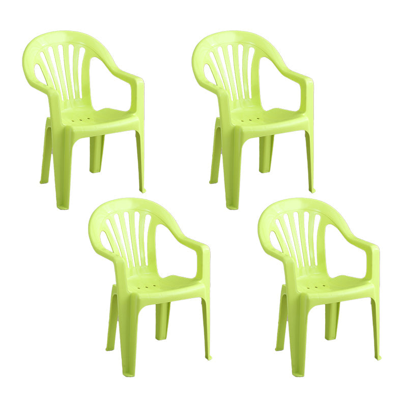 Minimalist Style Slat Back Chair Plastic Stacking Dining Side Chairs for Home Yellow 4 Piece Set Clearhalo ' kitchen&dining_furn' 'Dining Chairs' 'Dining Tables & Seating' 'dining_chair' 'furn' 'furn_dining_chair' 'Furniture' 'furniture_dining_chair' 'Kitchen & Dining Furniture' 'kitchen' 4130587