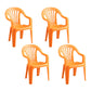 Minimalist Style Slat Back Chair Plastic Stacking Dining Side Chairs for Home Orange 4 Piece Set Clearhalo ' kitchen&dining_furn' 'Dining Chairs' 'Dining Tables & Seating' 'dining_chair' 'furn' 'furn_dining_chair' 'Furniture' 'furniture_dining_chair' 'Kitchen & Dining Furniture' 'kitchen' 4130590