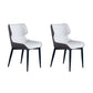 Indoor Industrial Arm Chair Wingback Metal Upholstered Dining Room Chair (Set of 2) Gray-White Clearhalo ' kitchen&dining_furn' 'Dining Chairs' 'Dining Tables & Seating' 'dining_chair' 'furn' 'furn_dining_chair' 'Furniture' 'furniture_dining_chair' 'Kitchen & Dining Furniture' 'kitchen' 4130602