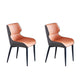 Indoor Industrial Arm Chair Wingback Metal Upholstered Dining Room Chair (Set of 2) Orange Clearhalo ' kitchen&dining_furn' 'Dining Chairs' 'Dining Tables & Seating' 'dining_chair' 'furn' 'furn_dining_chair' 'Furniture' 'furniture_dining_chair' 'Kitchen & Dining Furniture' 'kitchen' 4130603
