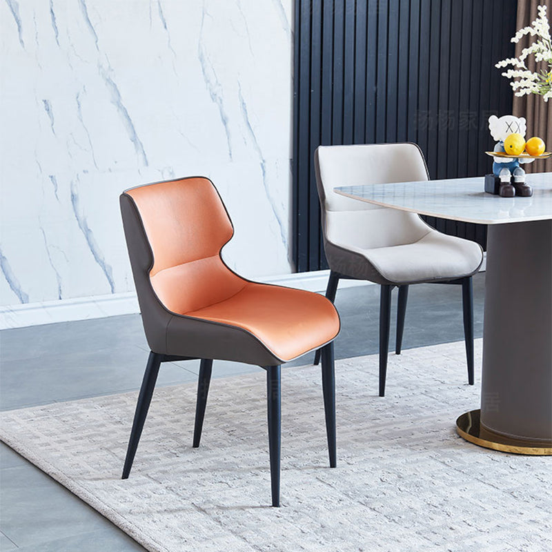 Indoor Industrial Arm Chair Wingback Metal Upholstered Dining Room Chair (Set of 2) Clearhalo ' kitchen&dining_furn' 'Dining Chairs' 'Dining Tables & Seating' 'dining_chair' 'furn' 'furn_dining_chair' 'Furniture' 'furniture_dining_chair' 'Kitchen & Dining Furniture' 'kitchen' 4130604