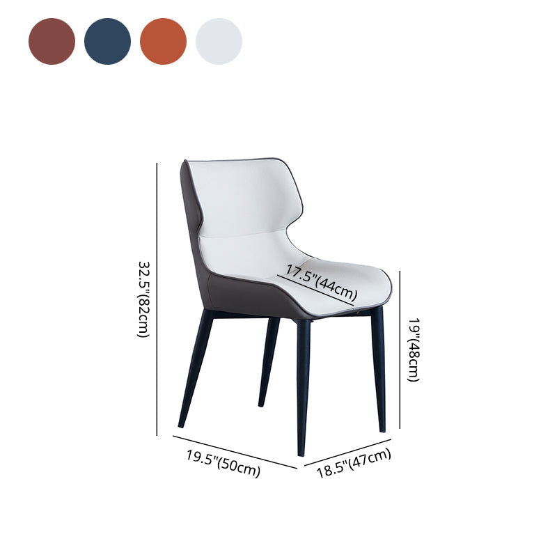 Indoor Industrial Arm Chair Wingback Metal Upholstered Dining Room Chair (Set of 2) Clearhalo ' kitchen&dining_furn' 'Dining Chairs' 'Dining Tables & Seating' 'dining_chair' 'furn' 'furn_dining_chair' 'Furniture' 'furniture_dining_chair' 'Kitchen & Dining Furniture' 'kitchen' 4130613