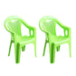 Contemporary Style Plastic Dining Arm Chairs Slat Back Stacking Side Chairs Green 2 Piece Set Clearhalo ' kitchen&dining_furn' 'Dining Chairs' 'Dining Tables & Seating' 'dining_chair' 'furn' 'furn_dining_chair' 'Furniture' 'furniture_dining_chair' 'Kitchen & Dining Furniture' 'kitchen' 4130622