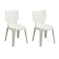 Contemporary Plastic Dining Side Chairs Solid Back Armless Stackable Chair Khaki 2 Piece Set Clearhalo ' kitchen&dining_furn' 'Dining Chairs' 'Dining Tables & Seating' 'dining_chair' 'furn' 'furn_dining_chair' 'Furniture' 'furniture_dining_chair' 'Kitchen & Dining Furniture' 'kitchen' 4130647