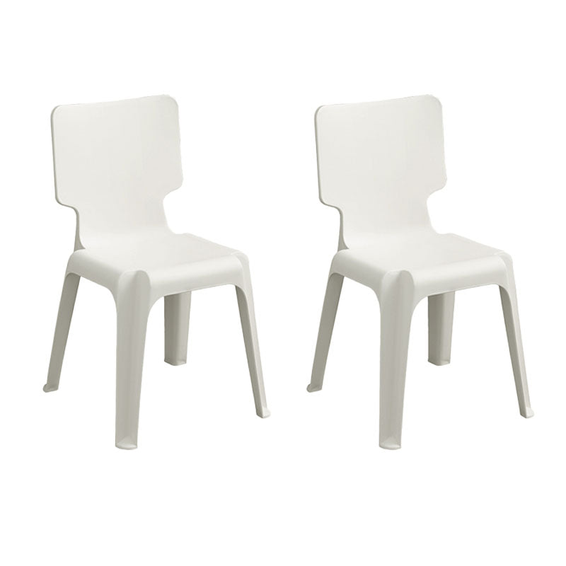 Contemporary Plastic Dining Side Chairs Solid Back Armless Stackable Chair Khaki 2 Piece Set Clearhalo ' kitchen&dining_furn' 'Dining Chairs' 'Dining Tables & Seating' 'dining_chair' 'furn' 'furn_dining_chair' 'Furniture' 'furniture_dining_chair' 'Kitchen & Dining Furniture' 'kitchen' 4130647