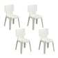 Contemporary Plastic Dining Side Chairs Solid Back Armless Stackable Chair Khaki 4 Piece Set Clearhalo ' kitchen&dining_furn' 'Dining Chairs' 'Dining Tables & Seating' 'dining_chair' 'furn' 'furn_dining_chair' 'Furniture' 'furniture_dining_chair' 'Kitchen & Dining Furniture' 'kitchen' 4130649
