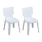 Contemporary Plastic Dining Side Chairs Solid Back Armless Stackable Chair White 2 Piece Set Clearhalo ' kitchen&dining_furn' 'Dining Chairs' 'Dining Tables & Seating' 'dining_chair' 'furn' 'furn_dining_chair' 'Furniture' 'furniture_dining_chair' 'Kitchen & Dining Furniture' 'kitchen' 4130653