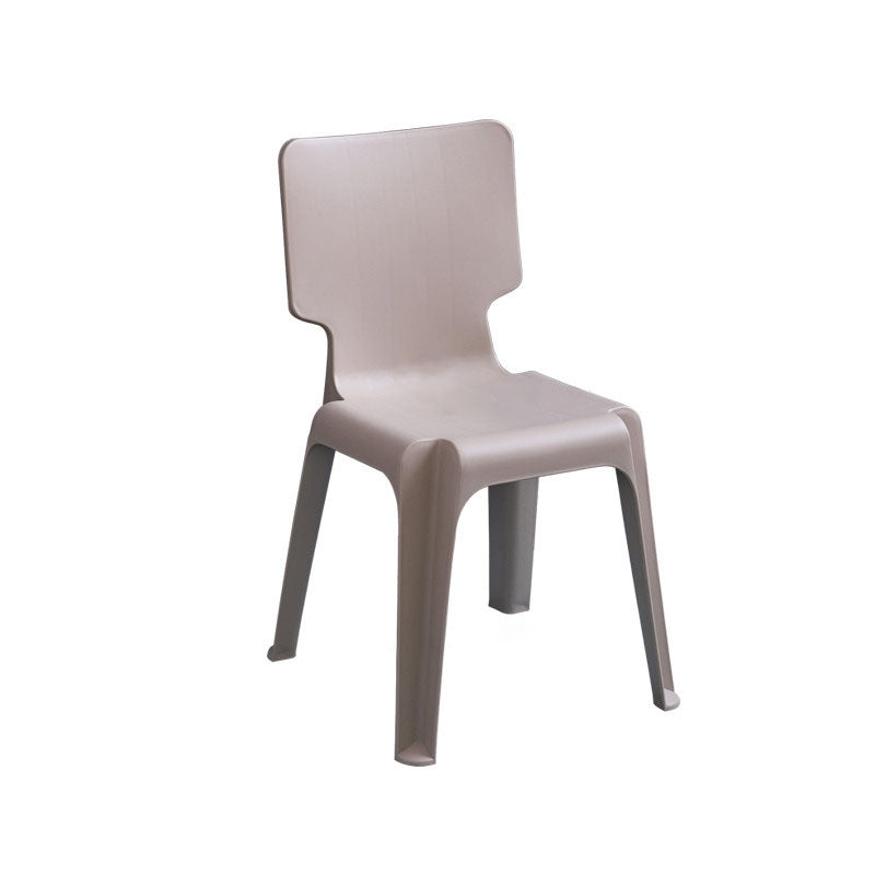 Contemporary Plastic Dining Side Chairs Solid Back Armless Stackable Chair Coffee 1 Piece Clearhalo ' kitchen&dining_furn' 'Dining Chairs' 'Dining Tables & Seating' 'dining_chair' 'furn' 'furn_dining_chair' 'Furniture' 'furniture_dining_chair' 'Kitchen & Dining Furniture' 'kitchen' 4130655