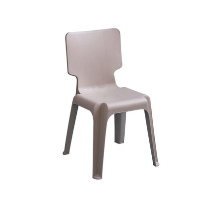Contemporary Plastic Dining Side Chairs Solid Back Armless Stackable Chair Coffee 1 Piece Clearhalo ' kitchen&dining_furn' 'Dining Chairs' 'Dining Tables & Seating' 'dining_chair' 'furn' 'furn_dining_chair' 'Furniture' 'furniture_dining_chair' 'Kitchen & Dining Furniture' 'kitchen' 4130655