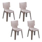 Contemporary Plastic Dining Side Chairs Solid Back Armless Stackable Chair Coffee 4 Piece Set Clearhalo ' kitchen&dining_furn' 'Dining Chairs' 'Dining Tables & Seating' 'dining_chair' 'furn' 'furn_dining_chair' 'Furniture' 'furniture_dining_chair' 'Kitchen & Dining Furniture' 'kitchen' 4130657