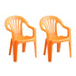 Contemporary Plastic Side Arm Chair Windsor Back Folding Side Chair for Restaurant Orange 2 Piece Set Clearhalo ' kitchen&dining_furn' 'Dining Chairs' 'Dining Tables & Seating' 'dining_chair' 'furn' 'furn_dining_chair' 'Furniture' 'furniture_dining_chair' 'Kitchen & Dining Furniture' 'kitchen' 4130662
