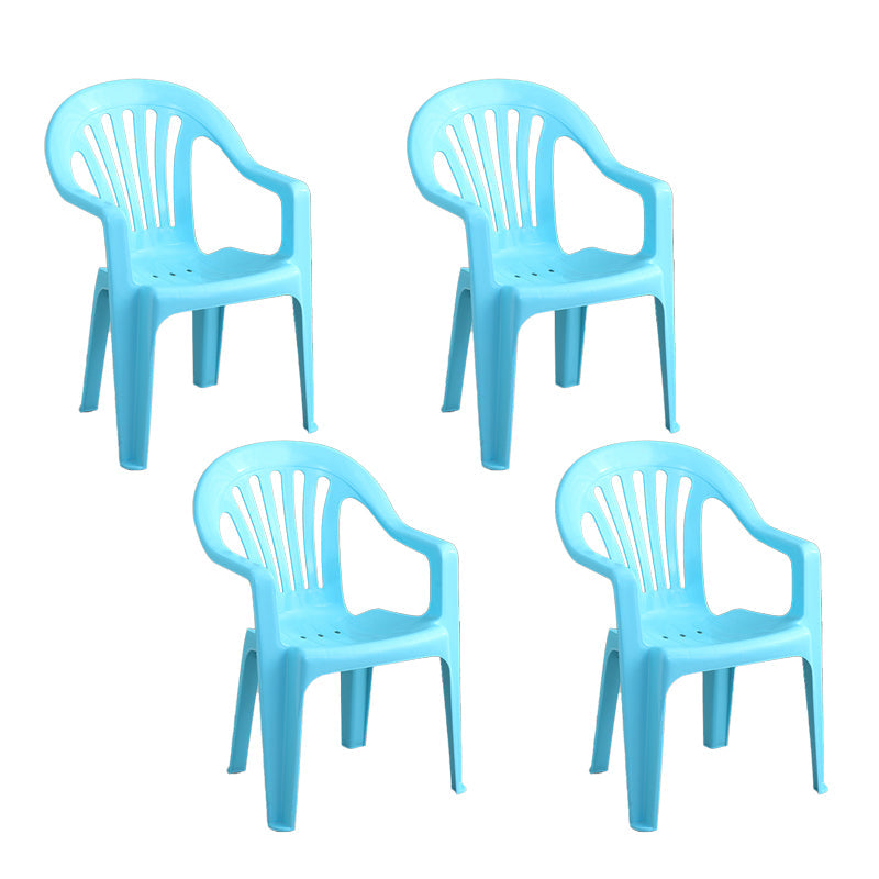 Contemporary Plastic Side Arm Chair Windsor Back Folding Side Chair for Restaurant Light Blue 4 Piece Set Clearhalo ' kitchen&dining_furn' 'Dining Chairs' 'Dining Tables & Seating' 'dining_chair' 'furn' 'furn_dining_chair' 'Furniture' 'furniture_dining_chair' 'Kitchen & Dining Furniture' 'kitchen' 4130673