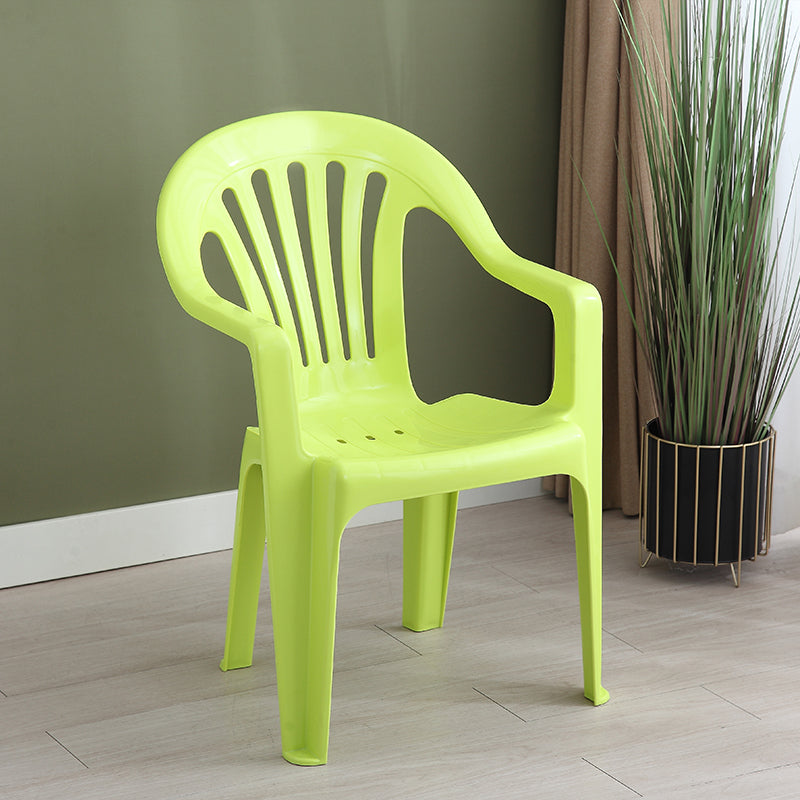 Contemporary Plastic Side Arm Chair Windsor Back Folding Side Chair for Restaurant Yellow 1 Piece Clearhalo ' kitchen&dining_furn' 'Dining Chairs' 'Dining Tables & Seating' 'dining_chair' 'furn' 'furn_dining_chair' 'Furniture' 'furniture_dining_chair' 'Kitchen & Dining Furniture' 'kitchen' 4130674