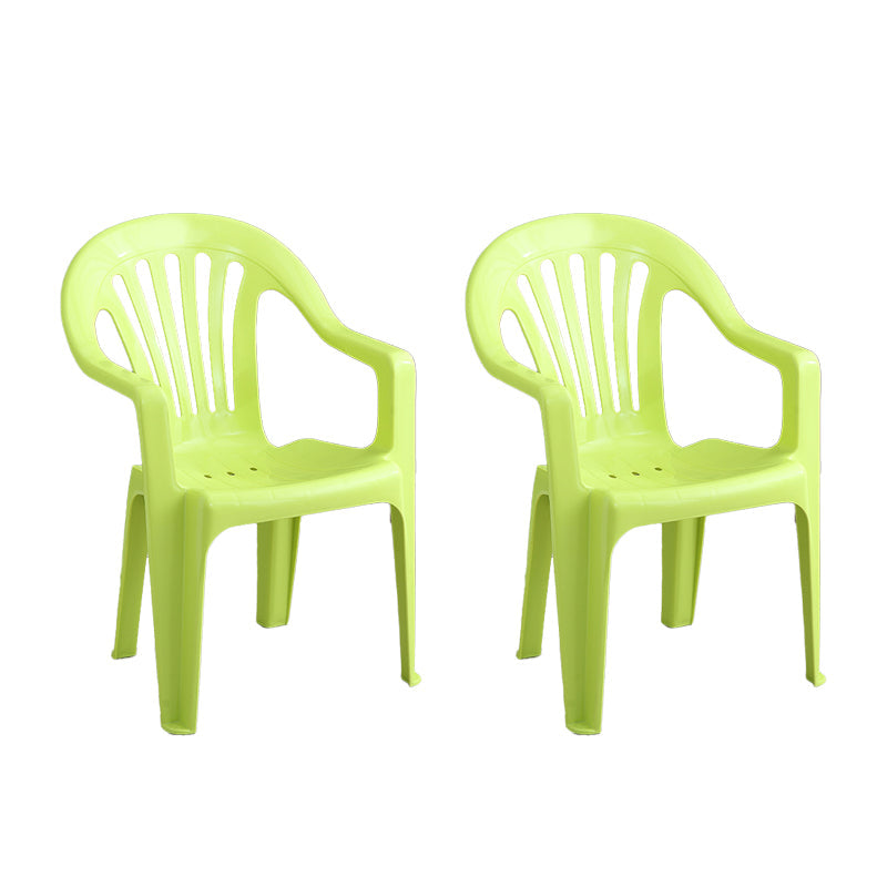 Contemporary Plastic Side Arm Chair Windsor Back Folding Side Chair for Restaurant Yellow 2 Piece Set Clearhalo ' kitchen&dining_furn' 'Dining Chairs' 'Dining Tables & Seating' 'dining_chair' 'furn' 'furn_dining_chair' 'Furniture' 'furniture_dining_chair' 'Kitchen & Dining Furniture' 'kitchen' 4130675