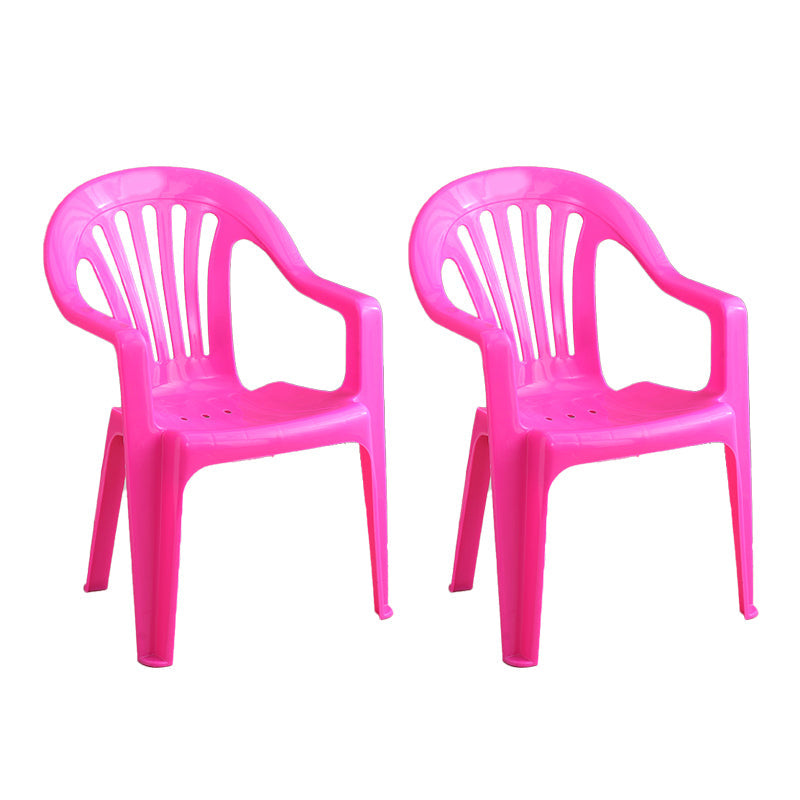 Contemporary Plastic Side Arm Chair Windsor Back Folding Side Chair for Restaurant Red 2 Piece Set Clearhalo ' kitchen&dining_furn' 'Dining Chairs' 'Dining Tables & Seating' 'dining_chair' 'furn' 'furn_dining_chair' 'Furniture' 'furniture_dining_chair' 'Kitchen & Dining Furniture' 'kitchen' 4130678