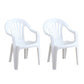 Contemporary Plastic Side Arm Chair Windsor Back Folding Side Chair for Restaurant White 2 Piece Set Clearhalo ' kitchen&dining_furn' 'Dining Chairs' 'Dining Tables & Seating' 'dining_chair' 'furn' 'furn_dining_chair' 'Furniture' 'furniture_dining_chair' 'Kitchen & Dining Furniture' 'kitchen' 4130681