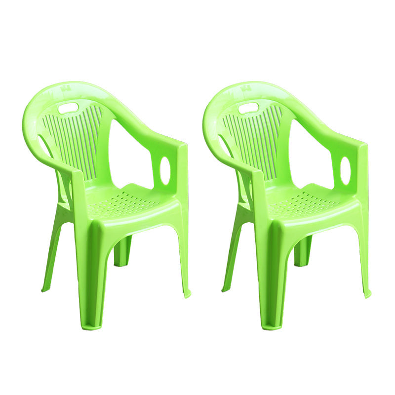 Contemporary Style Plastic Dining Arm Chairs Slat Back Stacking Side Chairs for Home Use Green 2 Piece Set Clearhalo ' kitchen&dining_furn' 'Dining Chairs' 'Dining Tables & Seating' 'dining_chair' 'furn' 'furn_dining_chair' 'Furniture' 'furniture_dining_chair' 'Kitchen & Dining Furniture' 'kitchen' 4130692