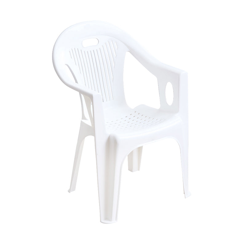 Contemporary Style Plastic Dining Arm Chairs Slat Back Stacking Side Chairs for Home Use Clearhalo ' kitchen&dining_furn' 'Dining Chairs' 'Dining Tables & Seating' 'dining_chair' 'furn' 'furn_dining_chair' 'Furniture' 'furniture_dining_chair' 'Kitchen & Dining Furniture' 'kitchen' 4130693