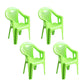 Contemporary Style Plastic Dining Arm Chairs Slat Back Stacking Side Chairs for Home Use Green 4 Piece Set Clearhalo ' kitchen&dining_furn' 'Dining Chairs' 'Dining Tables & Seating' 'dining_chair' 'furn' 'furn_dining_chair' 'Furniture' 'furniture_dining_chair' 'Kitchen & Dining Furniture' 'kitchen' 4130695