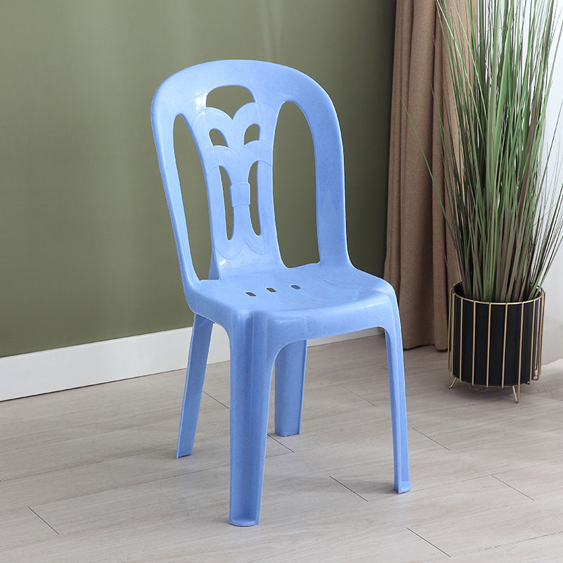 Contemporary Plastic Dining Side Chairs Slat Back Armless Stackable Chair for Home Blue 1 Piece Clearhalo ' kitchen&dining_furn' 'Dining Chairs' 'Dining Tables & Seating' 'dining_chair' 'furn' 'furn_dining_chair' 'Furniture' 'furniture_dining_chair' 'Kitchen & Dining Furniture' 'kitchen' 4130710