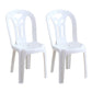 Contemporary Plastic Dining Side Chairs Slat Back Armless Stackable Chair for Home White 2 Piece Set Clearhalo ' kitchen&dining_furn' 'Dining Chairs' 'Dining Tables & Seating' 'dining_chair' 'furn' 'furn_dining_chair' 'Furniture' 'furniture_dining_chair' 'Kitchen & Dining Furniture' 'kitchen' 4130725