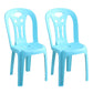 Contemporary Plastic Dining Side Chairs Slat Back Armless Stackable Chair for Home Light Blue 2 Piece Set Clearhalo ' kitchen&dining_furn' 'Dining Chairs' 'Dining Tables & Seating' 'dining_chair' 'furn' 'furn_dining_chair' 'Furniture' 'furniture_dining_chair' 'Kitchen & Dining Furniture' 'kitchen' 4130731
