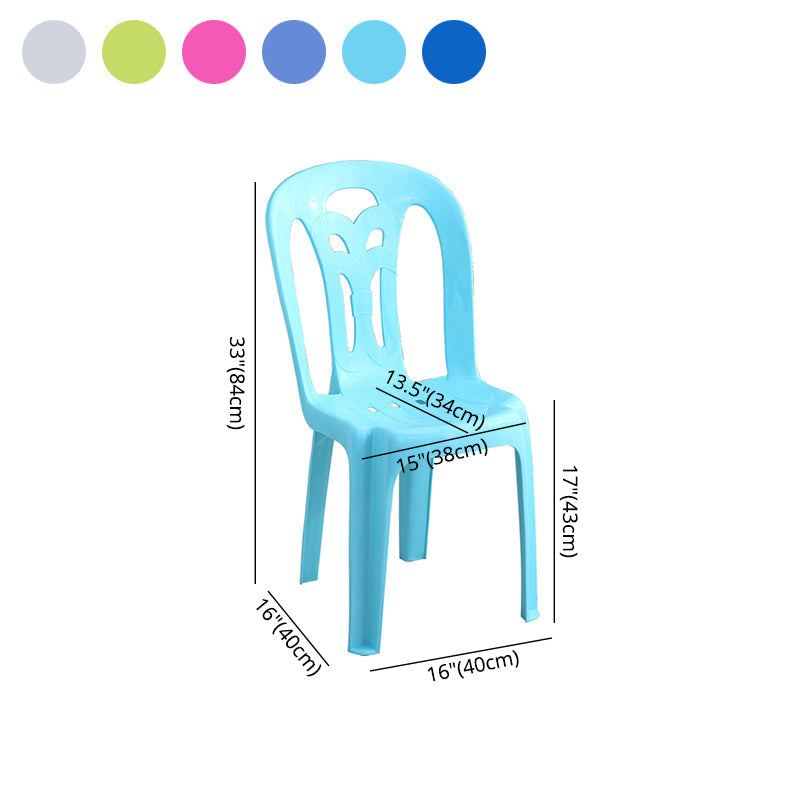Contemporary Plastic Dining Side Chairs Slat Back Armless Stackable Chair for Home Clearhalo ' kitchen&dining_furn' 'Dining Chairs' 'Dining Tables & Seating' 'dining_chair' 'furn' 'furn_dining_chair' 'Furniture' 'furniture_dining_chair' 'Kitchen & Dining Furniture' 'kitchen' 4130733