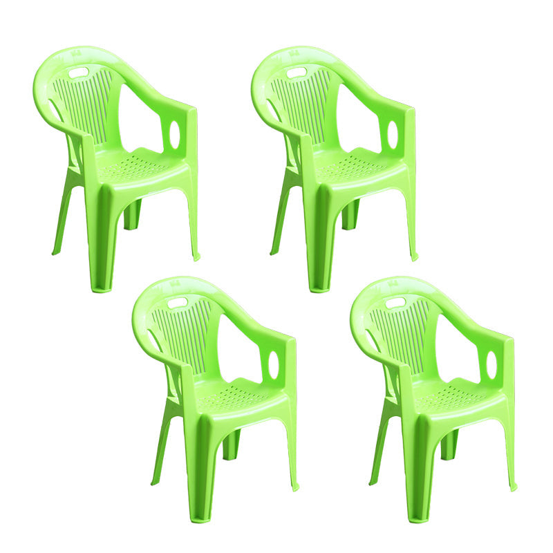 Contemporary Style Slat Back Stacking Side Chair Plastic Dining Arm Chairs Green 4 Piece Set Clearhalo ' kitchen&dining_furn' 'Dining Chairs' 'Dining Tables & Seating' 'dining_chair' 'furn' 'furn_dining_chair' 'Furniture' 'furniture_dining_chair' 'Kitchen & Dining Furniture' 'kitchen' 4130745