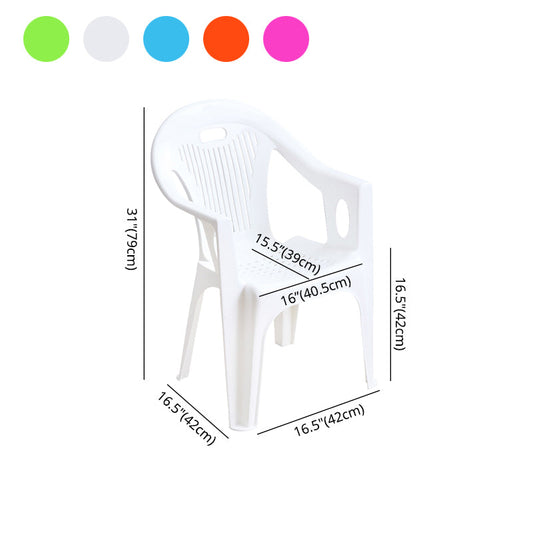 Contemporary Style Slat Back Stacking Side Chair Plastic Dining Arm Chairs Clearhalo ' kitchen&dining_furn' 'Dining Chairs' 'Dining Tables & Seating' 'dining_chair' 'furn' 'furn_dining_chair' 'Furniture' 'furniture_dining_chair' 'Kitchen & Dining Furniture' 'kitchen' 4130758