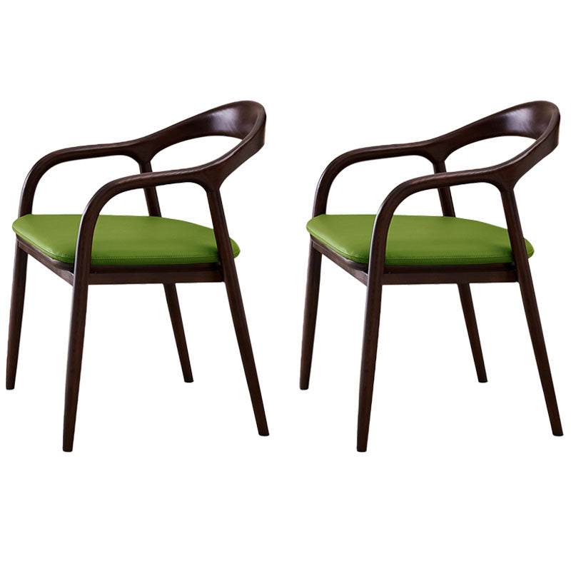 Traditional Solid Ash Wood Chairs Open Back Arm Dining Room Chairs Set Green 2 Piece Set Clearhalo ' kitchen&dining_furn' 'Dining Chairs' 'Dining Tables & Seating' 'dining_chair' 'furn' 'furn_dining_chair' 'Furniture' 'furniture_dining_chair' 'Kitchen & Dining Furniture' 'kitchen' 4130762