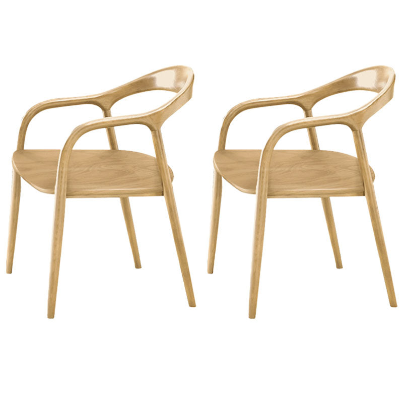 Traditional Solid Ash Wood Chairs Open Back Arm Dining Room Chairs Set Wood 2 Piece Set Clearhalo ' kitchen&dining_furn' 'Dining Chairs' 'Dining Tables & Seating' 'dining_chair' 'furn' 'furn_dining_chair' 'Furniture' 'furniture_dining_chair' 'Kitchen & Dining Furniture' 'kitchen' 4130778
