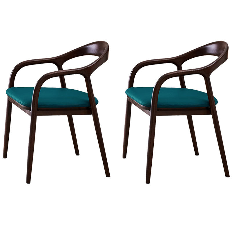 Traditional Solid Ash Wood Chairs Open Back Arm Dining Room Chairs Set Blue 2 Piece Set Clearhalo ' kitchen&dining_furn' 'Dining Chairs' 'Dining Tables & Seating' 'dining_chair' 'furn' 'furn_dining_chair' 'Furniture' 'furniture_dining_chair' 'Kitchen & Dining Furniture' 'kitchen' 4130781