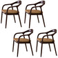 Traditional Solid Ash Wood Chairs Open Back Arm Dining Room Chairs Set Coffee 4 Piece Set Clearhalo ' kitchen&dining_furn' 'Dining Chairs' 'Dining Tables & Seating' 'dining_chair' 'furn' 'furn_dining_chair' 'Furniture' 'furniture_dining_chair' 'Kitchen & Dining Furniture' 'kitchen' 4130785