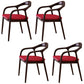 Traditional Solid Ash Wood Chairs Open Back Arm Dining Room Chairs Set Red 4 Piece Set Clearhalo ' kitchen&dining_furn' 'Dining Chairs' 'Dining Tables & Seating' 'dining_chair' 'furn' 'furn_dining_chair' 'Furniture' 'furniture_dining_chair' 'Kitchen & Dining Furniture' 'kitchen' 4130791