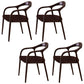 Traditional Solid Ash Wood Chairs Open Back Arm Dining Room Chairs Set Walnut 4 Piece Set Clearhalo ' kitchen&dining_furn' 'Dining Chairs' 'Dining Tables & Seating' 'dining_chair' 'furn' 'furn_dining_chair' 'Furniture' 'furniture_dining_chair' 'Kitchen & Dining Furniture' 'kitchen' 4130794