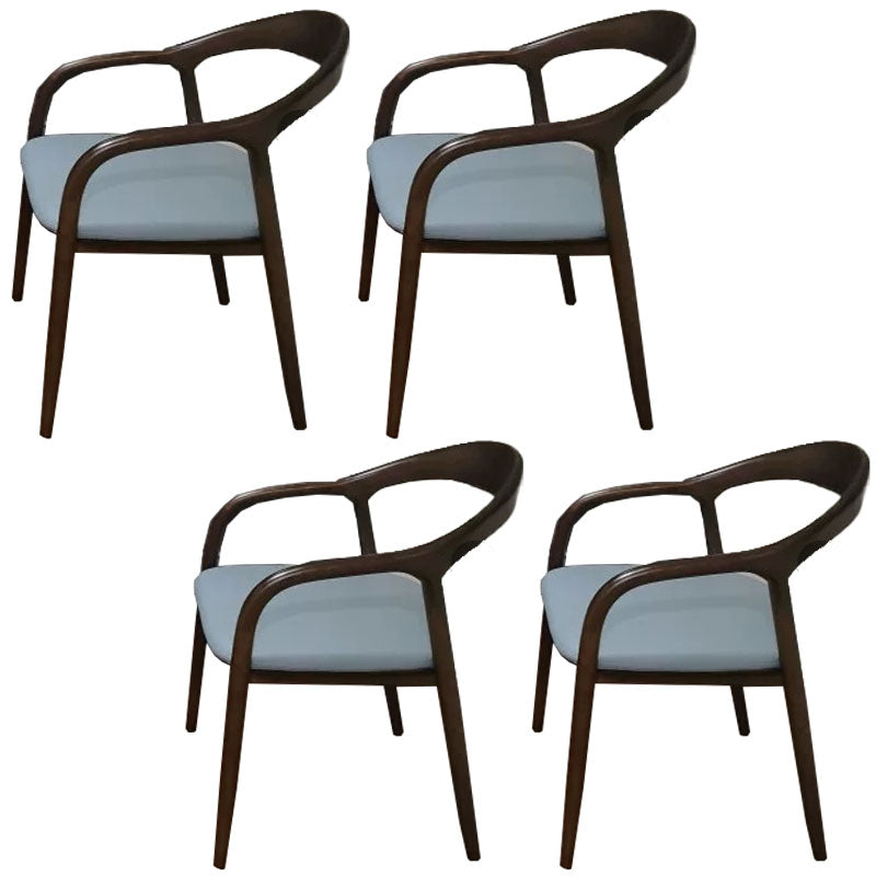 Traditional Solid Ash Wood Chairs Open Back Arm Dining Room Chairs Set Light Blue 4 Piece Set Clearhalo ' kitchen&dining_furn' 'Dining Chairs' 'Dining Tables & Seating' 'dining_chair' 'furn' 'furn_dining_chair' 'Furniture' 'furniture_dining_chair' 'Kitchen & Dining Furniture' 'kitchen' 4130797