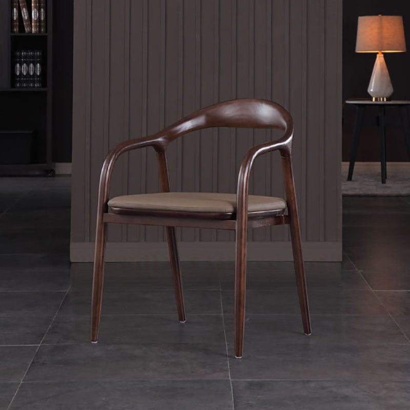 Traditional Solid Back Wood Chair Kitchen Dining Open Back Arm Chairs Set Clearhalo ' kitchen&dining_furn' 'Dining Chairs' 'Dining Tables & Seating' 'dining_chair' 'furn' 'furn_dining_chair' 'Furniture' 'furniture_dining_chair' 'Kitchen & Dining Furniture' 'kitchen' 4130799