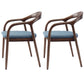 Traditional Solid Back Wood Chair Kitchen Dining Open Back Arm Chairs Set Blue 2 Piece Set Clearhalo ' kitchen&dining_furn' 'Dining Chairs' 'Dining Tables & Seating' 'dining_chair' 'furn' 'furn_dining_chair' 'Furniture' 'furniture_dining_chair' 'Kitchen & Dining Furniture' 'kitchen' 4130801