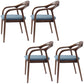 Traditional Solid Back Wood Chair Kitchen Dining Open Back Arm Chairs Set Blue 4 Piece Set Clearhalo ' kitchen&dining_furn' 'Dining Chairs' 'Dining Tables & Seating' 'dining_chair' 'furn' 'furn_dining_chair' 'Furniture' 'furniture_dining_chair' 'Kitchen & Dining Furniture' 'kitchen' 4130804