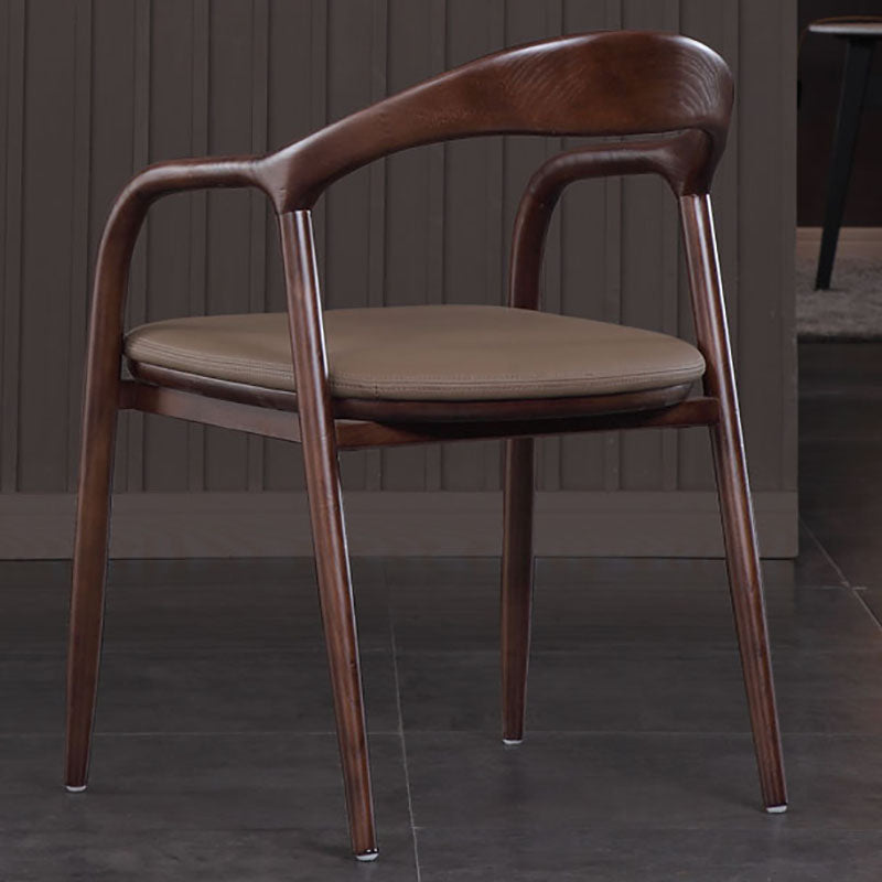 Traditional Solid Back Wood Chair Kitchen Dining Open Back Arm Chairs Set Clearhalo ' kitchen&dining_furn' 'Dining Chairs' 'Dining Tables & Seating' 'dining_chair' 'furn' 'furn_dining_chair' 'Furniture' 'furniture_dining_chair' 'Kitchen & Dining Furniture' 'kitchen' 4130809