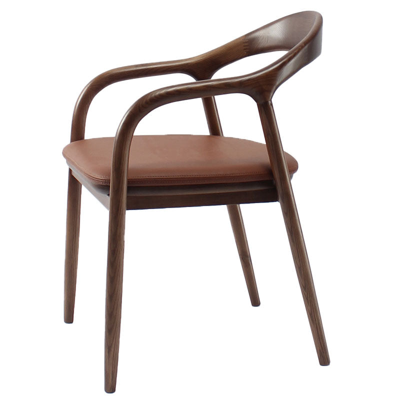 Traditional Solid Back Wood Chair Kitchen Dining Open Back Arm Chairs Set Coffee 1 Piece Clearhalo ' kitchen&dining_furn' 'Dining Chairs' 'Dining Tables & Seating' 'dining_chair' 'furn' 'furn_dining_chair' 'Furniture' 'furniture_dining_chair' 'Kitchen & Dining Furniture' 'kitchen' 4130811